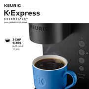 Keurig K-Express Essentials K25 Single Serve K-Cup Pod Coffee Maker, Black
