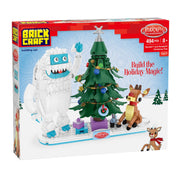 Brickcraft Rudolph The Red-Nosed Reindeer Bumble and Rudolph Christmas Tree Building Bricks Set, 494 Pieces, Holiday Collectible Display