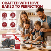 Kikcoin Bakeware Set, 33-Piece Nonstick Carbon Steel Pans with Insulated Silicone Handles, Gray, 05GY9