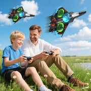 JBeeCtrl 4D-V32 RC Plane, 2.4GHz Remote Control Fighter Jet, 360 Flip, LED Lights, Ages 5-16