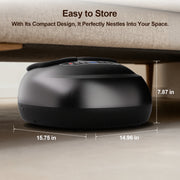 Qi-EU Shiatsu Foot Massager with Heat, Adjustable Air Compression, Six Massage Techniques, Remote Control, Black