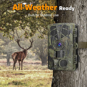 QUNSE HL-9036 Trail and Game Camera, 60MP Photos, 8K Video, 0.2s Trigger Speed, No-Glow Night Vision, 65ft Range