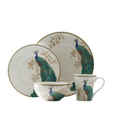 222 Fifth 1027WH801A1B71 Peacock Garden Dinnerware Set (16-Piece)