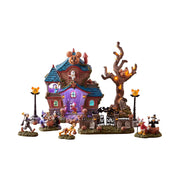 Disney 9 Piece Resin LED Musical Halloween Village Set