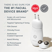 NuFACE Trinity Starter Kit Microcurrent Facial Device with Gel Activator, Silk Crme, Brush, Portable Handheld Design