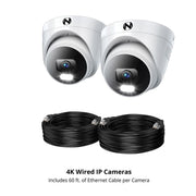 Night Owl C-2P-FTN8D-B Wired 4K Deterrence Dome Cameras, 2 pk.