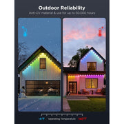 Govee Permanent Outdoor Lights Pro, 200ft, 120 RGBIC LED Multicolor String Lights, IP67 Waterproof, Smart App and Voice Control, H706C101