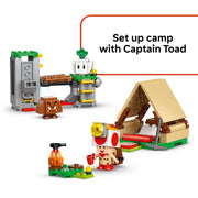 LEGO Super Mario Captain Toads Camp Building Set, 159 Pieces, Includes Captain Toad, Goomba & Turnip Figures, Tent with Bonfire and Collapsible Bridge, Ages 6+