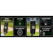 Izzo Golf Swami Groove 2-in-1 GPS Rangefinder and Wireless Speaker, Preloaded 38,000+ Courses, i-Caddie Club Recommendation, Cart Mount, Black, A91914