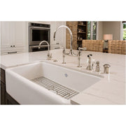 Rohl Wire Sink Grid, Stainless Steel, White Finish, Fits Shaws MS3318 Kitchen Sink, Modern Style