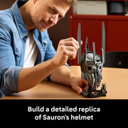 LEGO Icons The Lord of the Rings Sauron's Helmet Building Set, 538 Pieces, Multicolor, Display Model with Sauron Minifigure and Name Plaque, 6588522