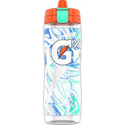 Gatorade GX Refillable Water Bottle, Marble White, 30 oz, BPA-Free Plastic, Flip Top Lid with High-Flow Valve, 87412436