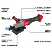 Milwaukee M18 FUEL Rebar Cutter, 1-1/4 Inch Carbide Blade, Cordless Brushless, Red, 3675-20