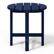 WestinTrends Malibu Outdoor Side Table, All-Weather Poly Lumber, Adirondack Round Patio End Table, Navy Blue, 18 in