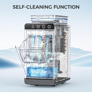 Havato Countertop Ice Maker, Portable Bullet Ice Machine, Adjustable Ice Cube Size, 26 lb Daily Output, Self-Cleaning, Quiet Operation, Black, 12u-1