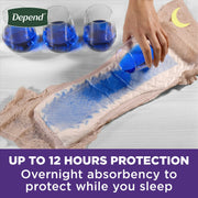 Depend 105516300 Night Defense Incontinence Underwear for Women, Adult Diapers, S, 64 Count