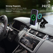 iHome Magnetic Velo Phone Case for iPhone 15 Pro- Pastel Purple