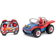 Jada 34995 Spider-Man Buggy RC with Non-Removable Spider-Man Figure, Red/Blue