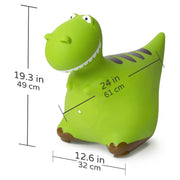 Bounce Buddies Dino Ride-On Inflatable Bouncer Triceratops Pink Large for Children Ages 2-4 BBD-TR123