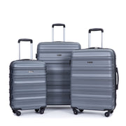 Tripcomp TR2006 Hardside Luggage Set 3-Piece Set(21/25/29) Lightweight Suitcase 4-Wheeled Suitcase Set(Grey)
