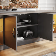 Bestier USWM01-T108I-BSH LED TV Stand for TVs up to 75