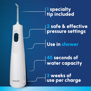 Waterpik WF-29Cordless Rechargeable Water Flosser, PrecisionPulse Technology, White,