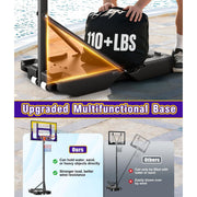 Toremore Kids Portable Basketball Hoop, Stepless Adjustable Height 3.5-7ft, 29-Inch Shatterproof Polycarbonate Backboard, Stable HDPE Base with Wheels