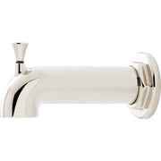 Signature Hardware Gunther 5-Inch Integrated Diverter Tub Spout, Brushed Nickel, Brass Construction, Single Hole Deck Mount, 953083