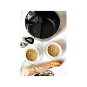 Imusa 0009404691636 10Qt Charcoal Nonstick Stock Pot with Glass Lid and Steam Vent, Black