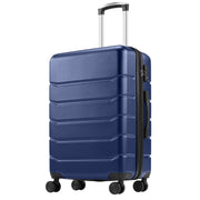 edx 24 Inch Hardside Expandable Luggage with 360 Spinner Wheels, TSA Lock, Adjustable Telescopic Handle, Blue