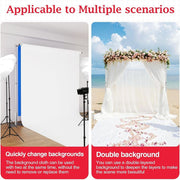 Emart Photo Studio Background Stand, Heavy Duty Double Crossbar, Adjustable 10x10ft, Silver