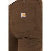 Carhartt Women's Rugged Flex Relaxed-Fit Straight Canvas Work Utility Pants, Mid-Rise, Utility Pockets, Stretch Waistband, Tarmac, Size 0 Tall, 105113