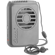 O2COOL FN02B01-GYV Portable Neck Personal Travel USB Battery Powered Adjustable Lanyard Cooling Fan Gray