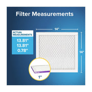 Filtrete 3M HVAC Furnace Air Filter, 14x14x1, MPR 1500, MERV 12, Advanced Allergen Reduction, 6-Pack