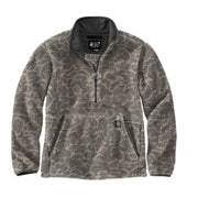 Carhartt Loose-Fit Quarter-Zip Fleece Pullover for Men, Khaki Vintage Camo, 2XL