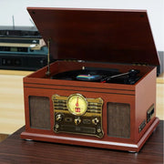 Eyesen M506 Bluetooth Belt Drive Turntable With Accessories Included, Mahogany