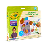 Crayola My First Stamper Art Kit, Washable Jumbo Crayons, Broad Line Markers, 8 Assorted Stamps with Ink Pad, Reusable Storage Box, for Toddlers Ages 3 and Up