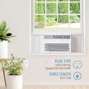 Keystone KSTAW242WA 24,000 BTU Window Mounted Inverter Air Conditioner Cools 1500 Sq. Ft. with Remote Control