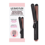 L'Ange Hair Le Duo Flex 360 Airflow Titanium Styler, Adjustable Heat 280F-430F, Negative Ion, Dual Voltage, Black