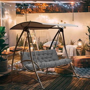 HONEY HOME Porch Swing Cushion, Waterproof, Fade Resistant, Gray, 60x40 in, 4in Thick High-Density Sponge