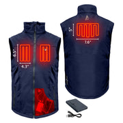 ActionHeat AH-VST-5V-M-N-X 5V Battery-Heated Softshell Vest for Men - Navy - 2XL