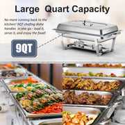 Bluebow 4 Pack Chafing Dishes for Buffet Set, Stainless Steel