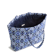 Vera Bradley East West Tote Bag Raindrop Medallion Shoulder Purse 14