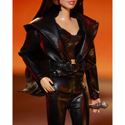 Barbie JJY06 Signature Miley Cyrus Collector Doll, Faux Leather 2-Piece Outfit with Heels and Microphone, 12.6 in