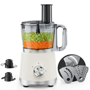 Gianna Food Processor, 10.5-Cup Capacity, 600W Motor, Five Stainless Steel Blades, White, AM-LLJ15SC-2D5WT-SLD