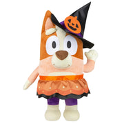 Bingo Halloween Greeter, Bluey Show Holiday Standing Greeter with Witch Hat, 2 Ft Tall