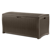 Suncast Wicker 99 Gal. Resin Deck Box-DBW9200
