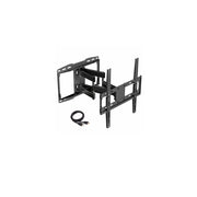 USX Mount Full Motion TV Wall Mount with Bubble Level and Velcro for Most 26-55