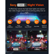 Vantrue S1 PRO Dual Dash Cam, 2.7K Front and Rear Recording, STARVIS 2 HDR Night Vision, 1440P 60FPS, GPS, Voice Control, 24/7 Parking Mode, Supports 512GB Storage