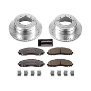 Power Stop Rear Z36 Truck & Tow Carbon-Fiber Ceramic Brake Kit with Drilled and Slotted Rotors, Silver, K6406-36